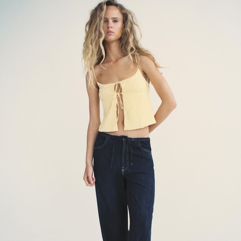Textured Crop Top